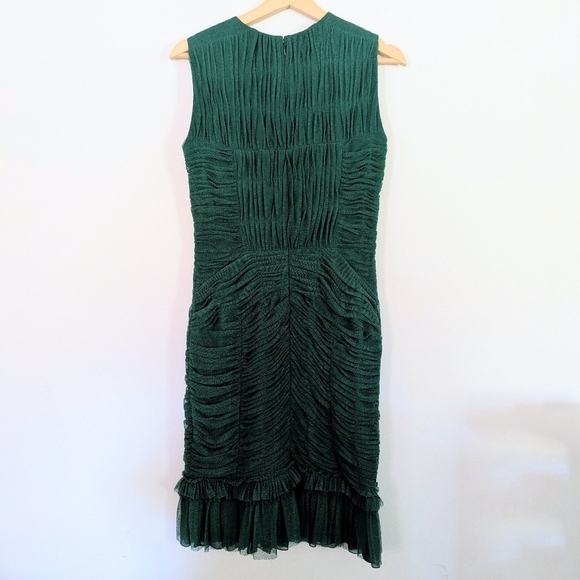 Tory Burch Emerald Green "Ethel" Dress Size 2 Cocktail Evening Wedding Guest - Picture 4 of 8